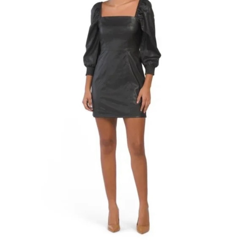 Faux Leather Dress